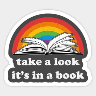 Take a Look, it's In a Book Sticker